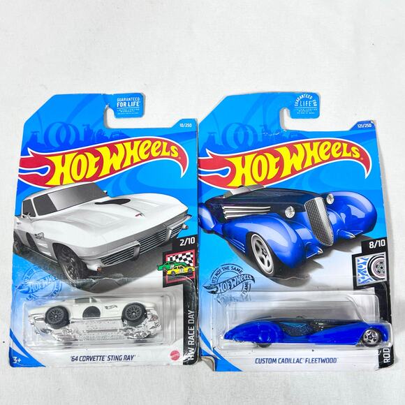 Hot Wheels Carded Lot Of 10 Various Years Toy Cars White Blue New (Q) - Picture 3 of 6